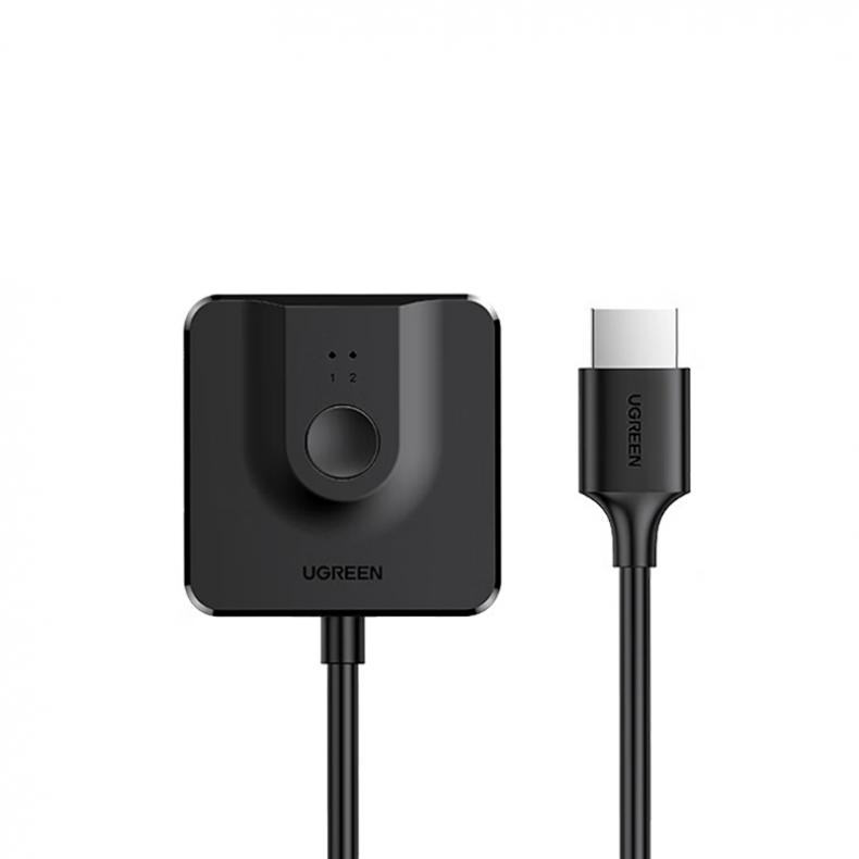 绿联（UGREEN） 70607 HDMI2.0双向切换器 二进一出 （单位：个）  黑色