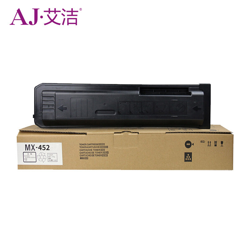 艾洁 AJ-夏普MX-452CT 粉盒 黑色 适用夏普AR-MX-452U