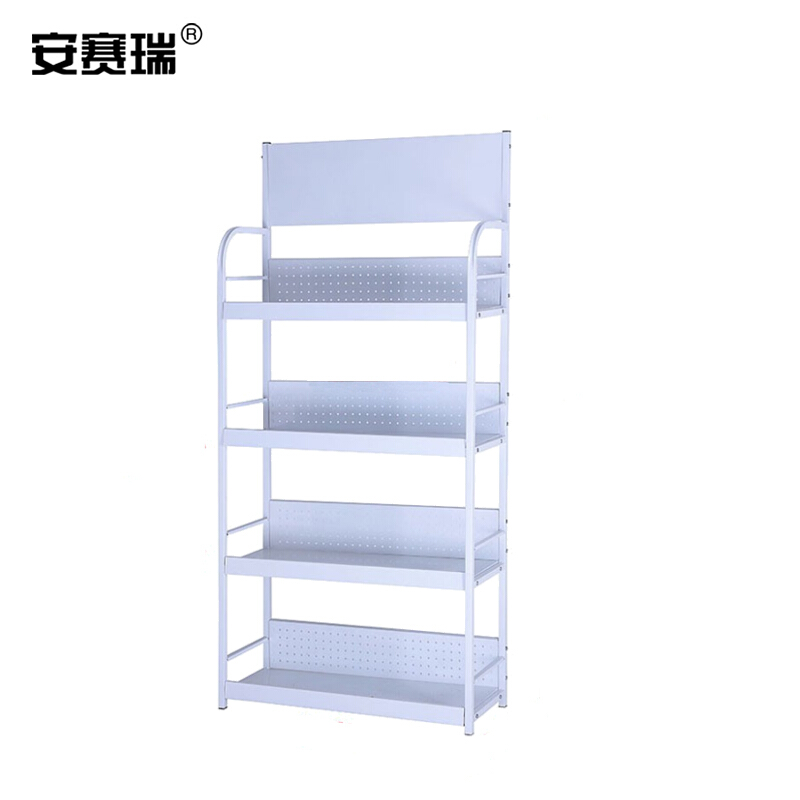 安赛瑞 铁质轻型小货架  80×30×170cm 四层货架 28388 白色