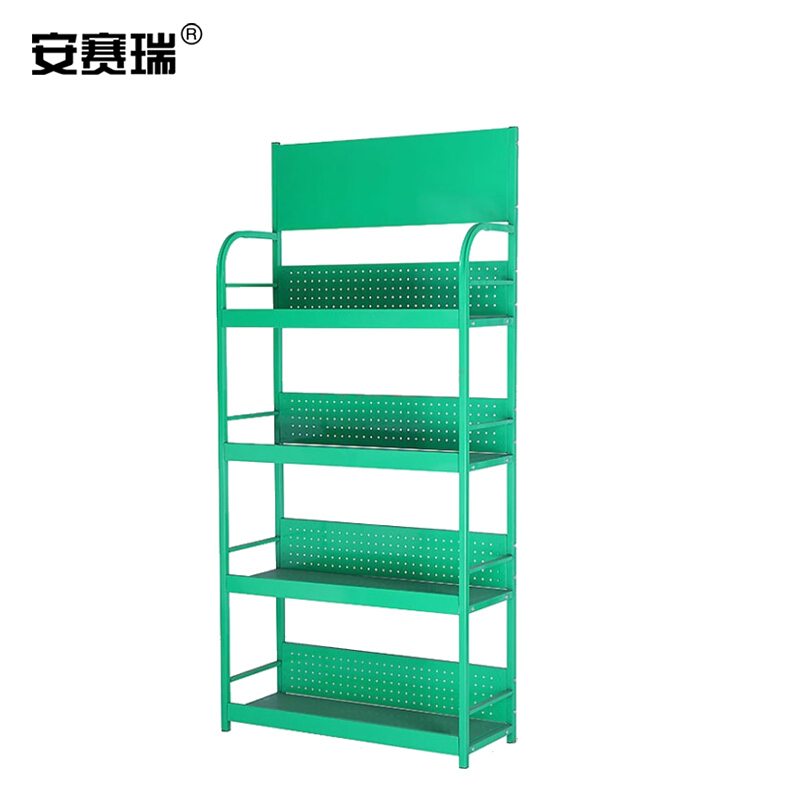 安赛瑞 铁质轻型小货架  80×30×170cm 四层货架 28389 绿色