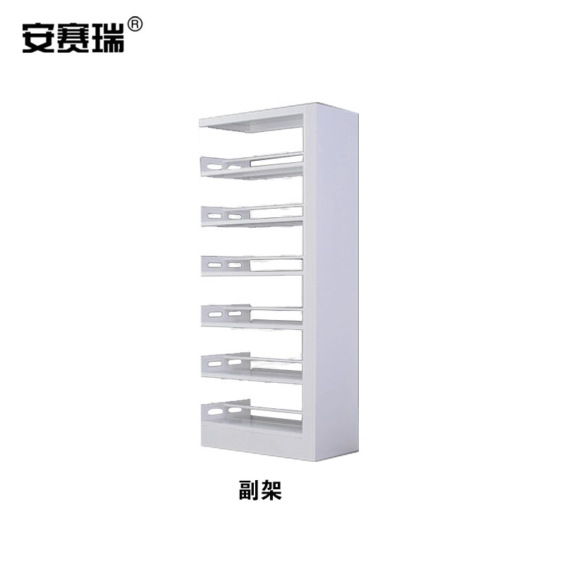 安赛瑞 冷轧钢板展示架 2000*1000*450mm 双面6层副架 16309 灰白色