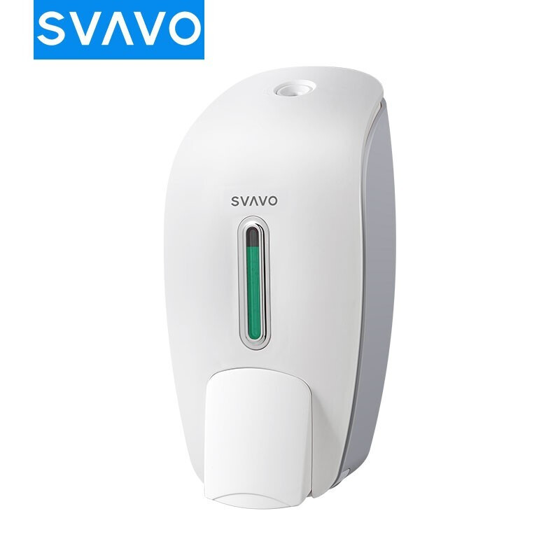 瑞沃 手动皂液器 PL-151051 白+灰 800ml