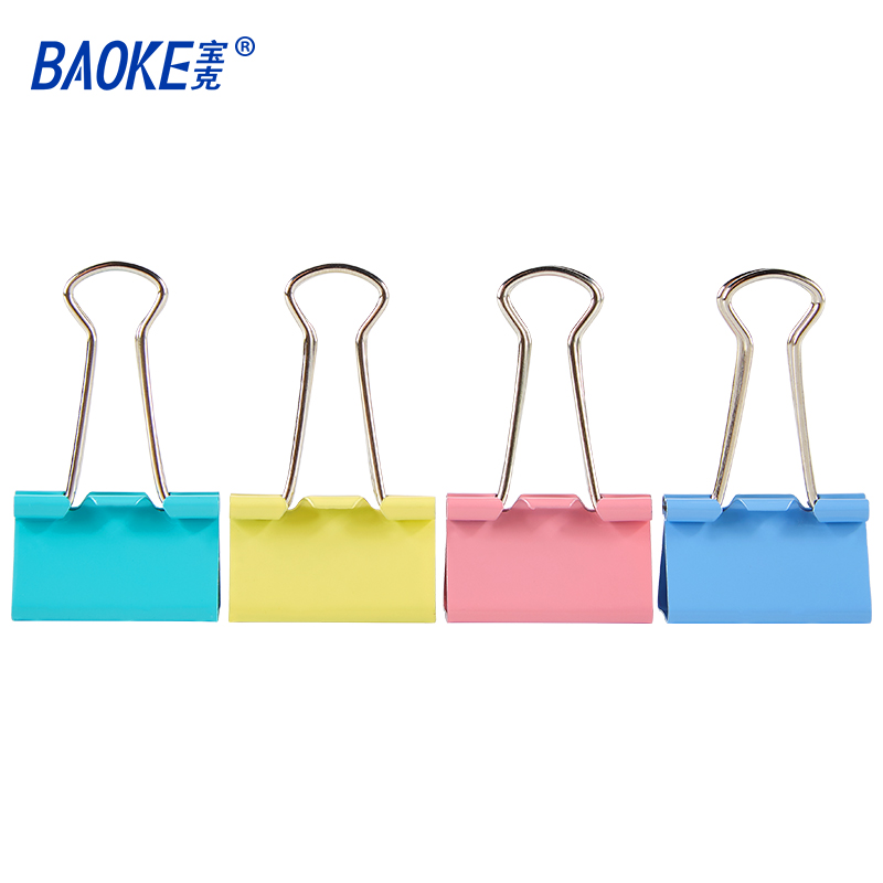 宝克（BAOKE） BC1363 长尾票夹（32mm）（单位：筒） 彩色