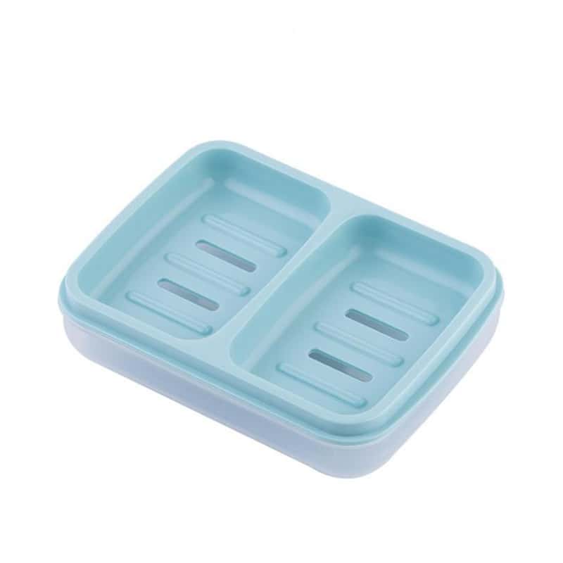 茶花（CHAHUA） 2239 双格皂盒 16.4cm*12cm*4.4cm （单位：个） 蓝色