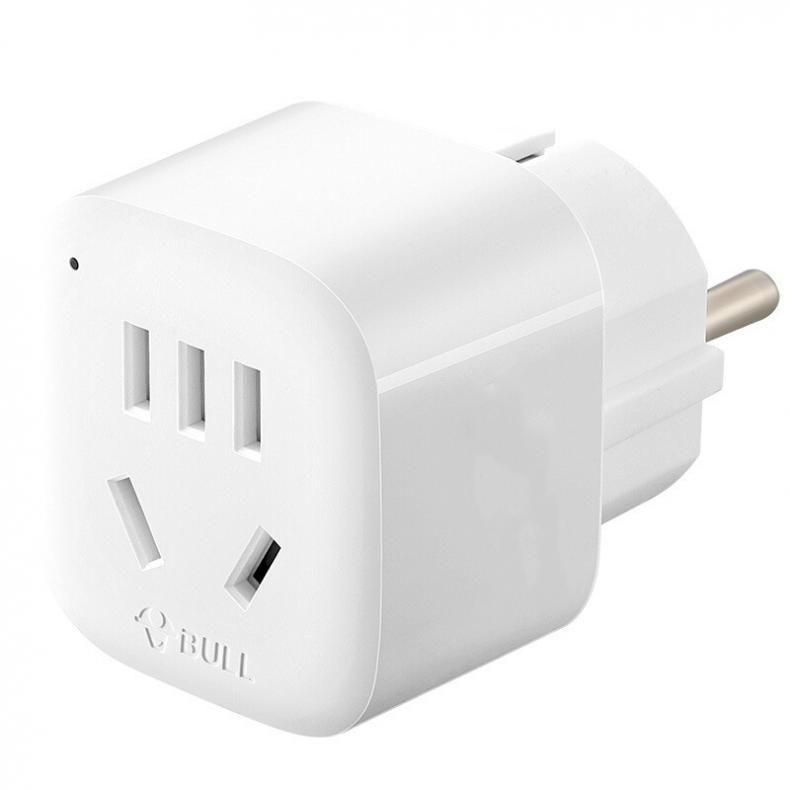 公牛（BULL） GN-901G 单插位德标转换器 德标转国标 （单位：个）  白色