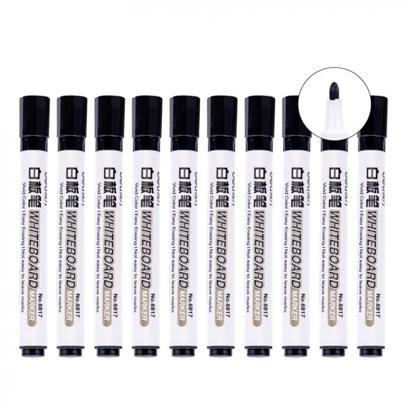 得力（deli） 6817 白板笔 2.0mm 10支/盒 （单位：盒） 黑色