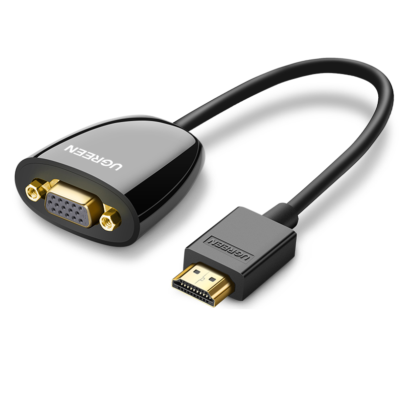 绿联（UGREEN） 40253 HDMI转VGA线转换器 分辨率1080P（单位：个） MM105 黑色