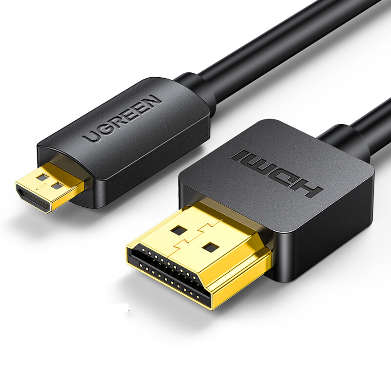 绿联（UGREEN） 30102 Micro HDMI转HDMI转接线 1.5米（单位：根） HD127 黑色