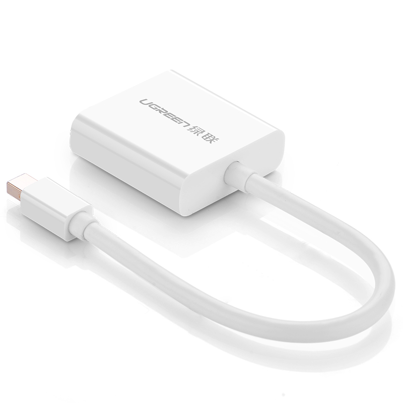 绿联（UGREEN） 10402 Mini DP转DVI转换器 15CM （单位：个）  白色