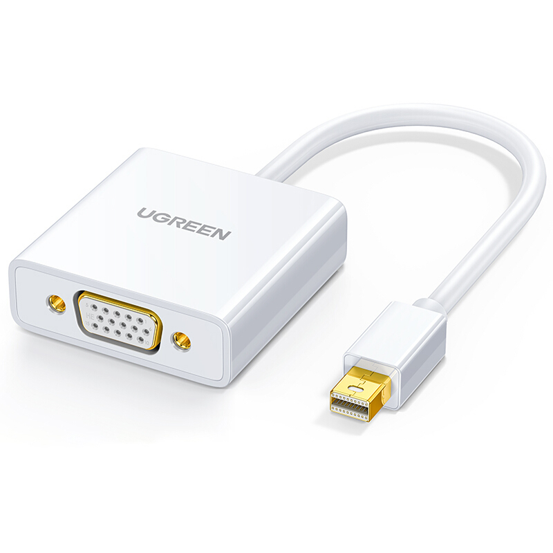 绿联（UGREEN） 10458 Mini DP转VGA转换器 44cm（单位：个） MD113 白色
