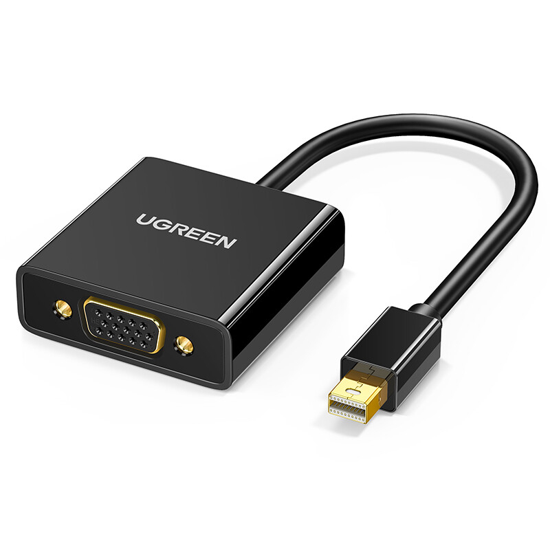绿联（UGREEN） 10459 Mini DP转VGA转换器 1080P （单位：个） MD113 黑色