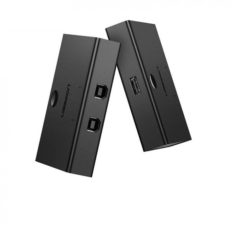 绿联（UGREEN） 30345 USB打印机共享器 二进一出切换器 2进1出 （单位：个） 黑色