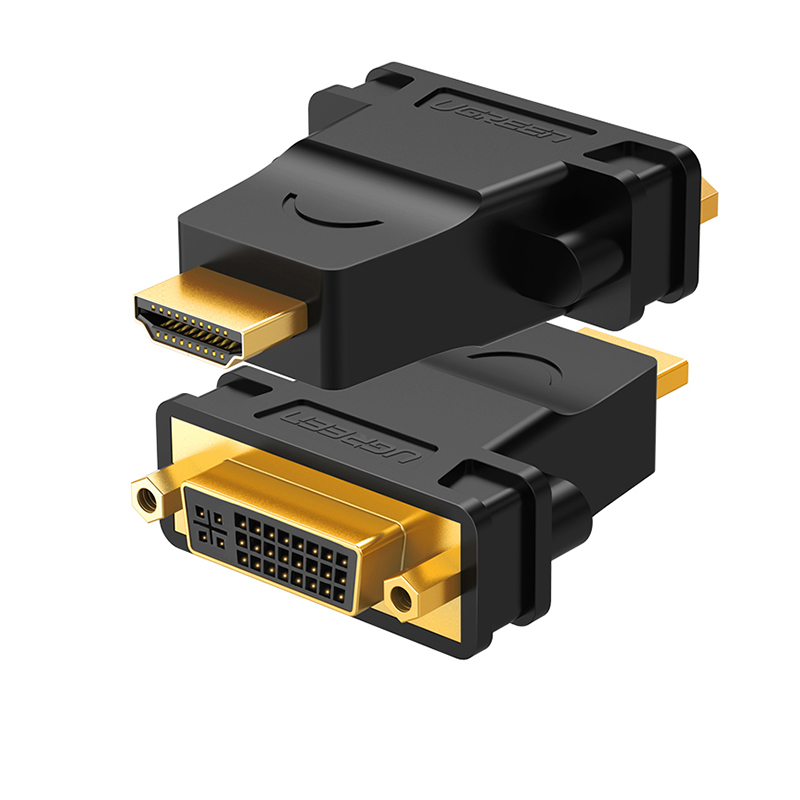 绿联（UGREEN） 20123 HDMI线转DVI24+5/DVI-I高清转换头 41*42mm（单位：个） 黑色