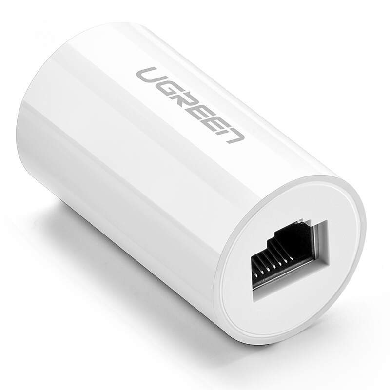 绿联（UGREEN） 20391 NW116 网线转接头对接头 RJ45防雷/屏蔽款 47*27mm（单位：个） 白色