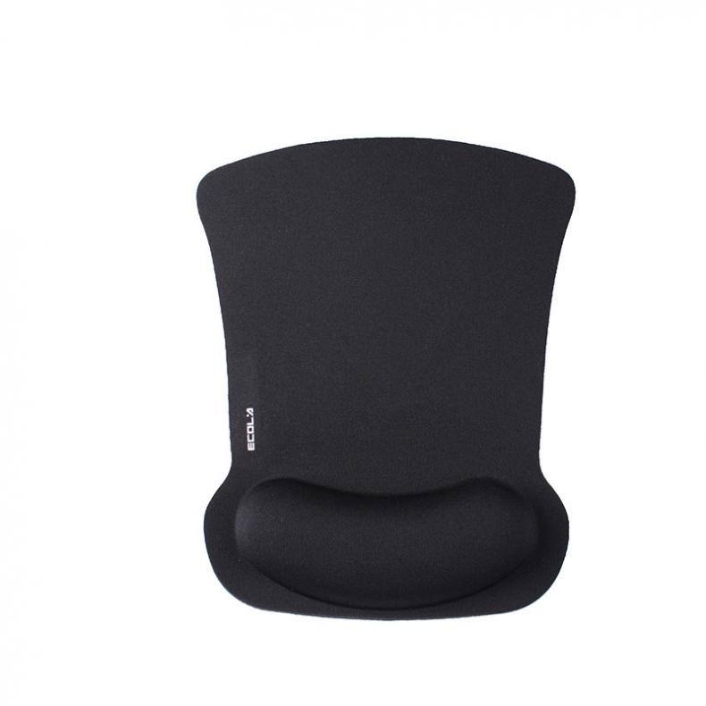 宜客莱（ECOLA） MPD-016BK 人体工学护腕鼠标垫 长225*宽202mm*高25mm （单位：个）  黑色