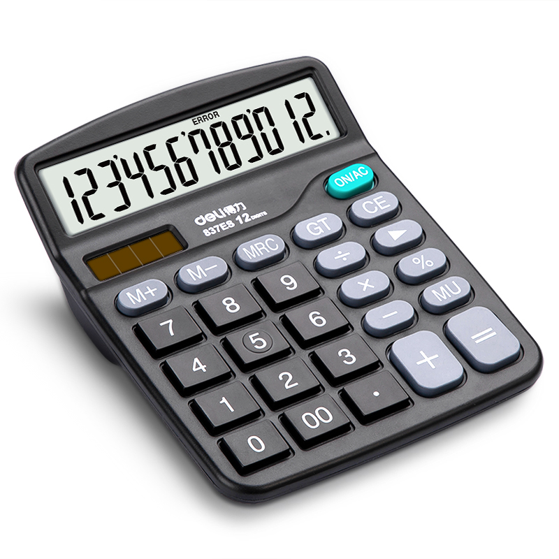 得力（deli） 837ES 大屏幕桌面计算器 12位 （单位：台）  