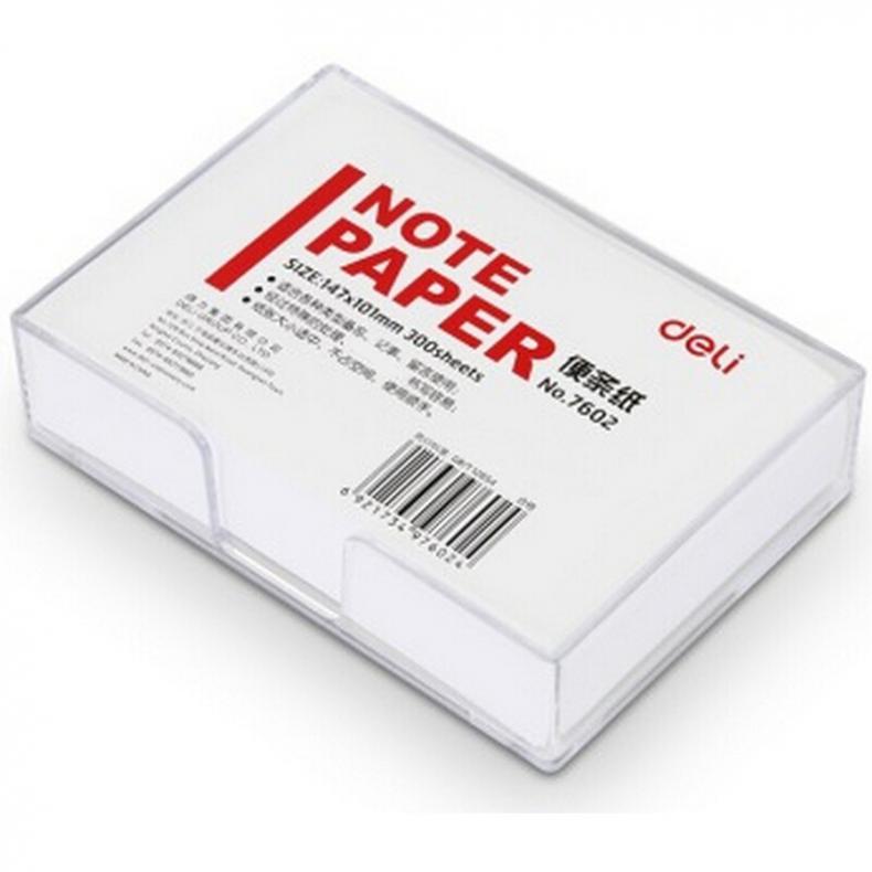 得力（deli） 7602 带盒便签纸 长147mm*宽101mm 300页/盒 （单位：盒）  