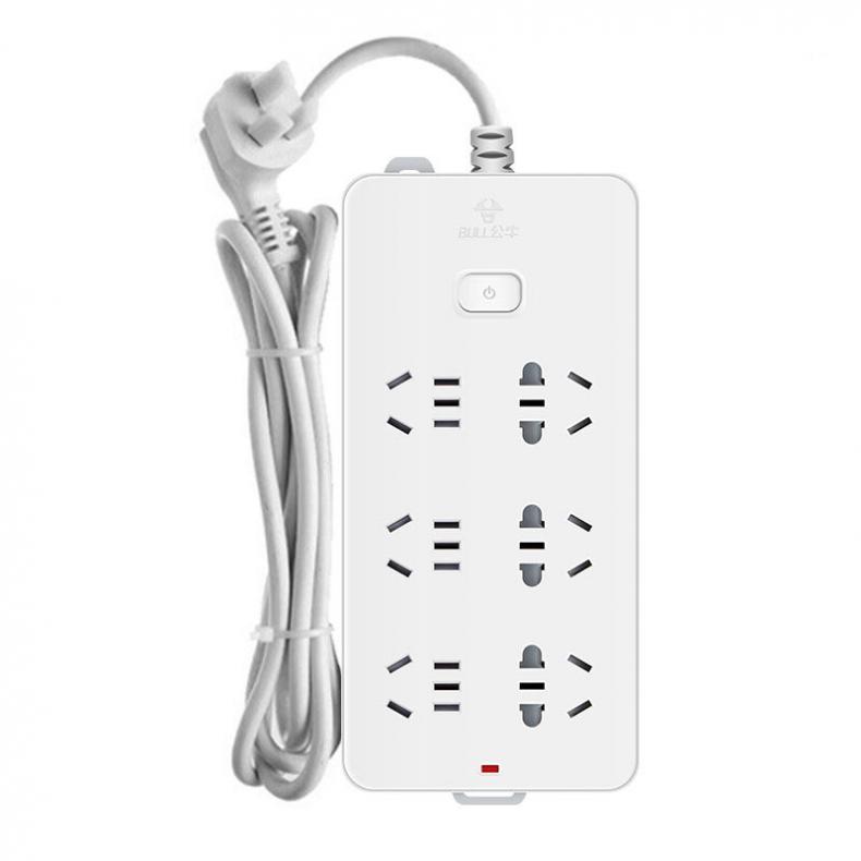 公牛（BULL） GN-109K 新国标插座 6位总控 （单位：个） 1.8米 白色