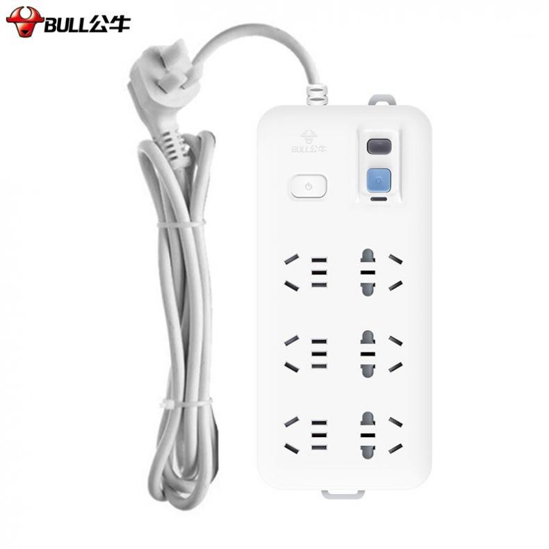公牛（BULL） GN-705 新国标插座 6位总控 （单位：个） 3米 白色
