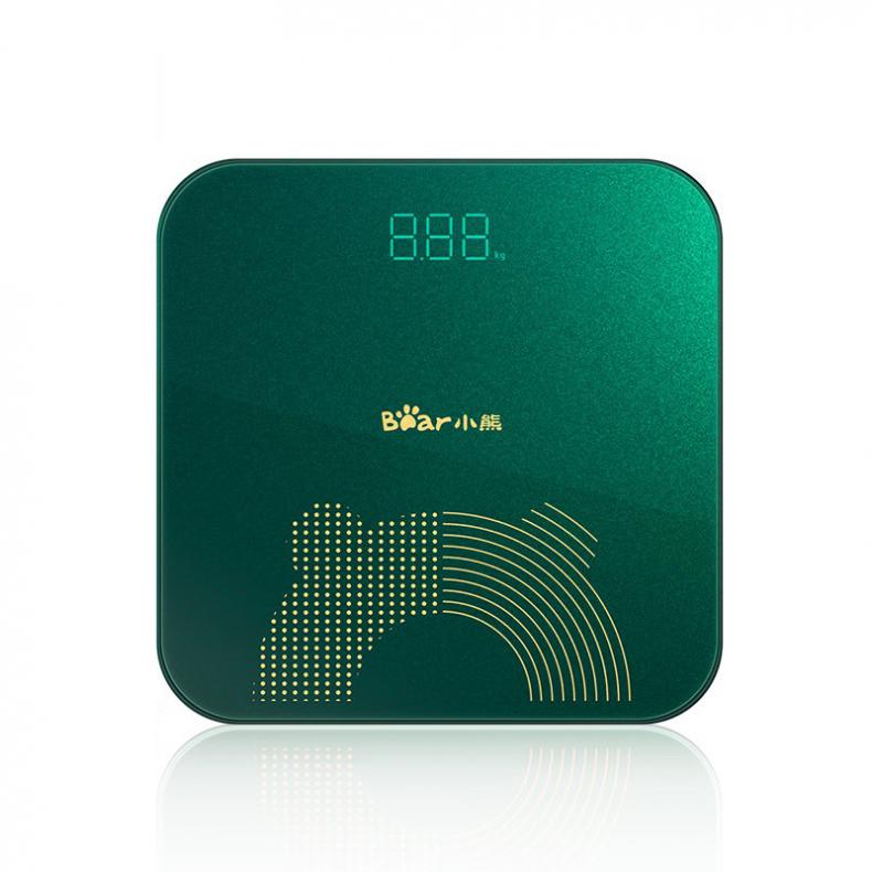 小熊（Bear） DZC-D18A1 USB充电电子称 260*260*22mm （单位：台）  墨绿色