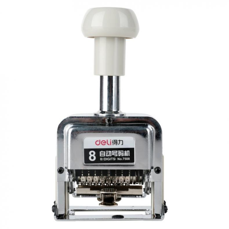 得力（deli） 7508 号码机 137mm*72mm*38mm （单位：个）  银色