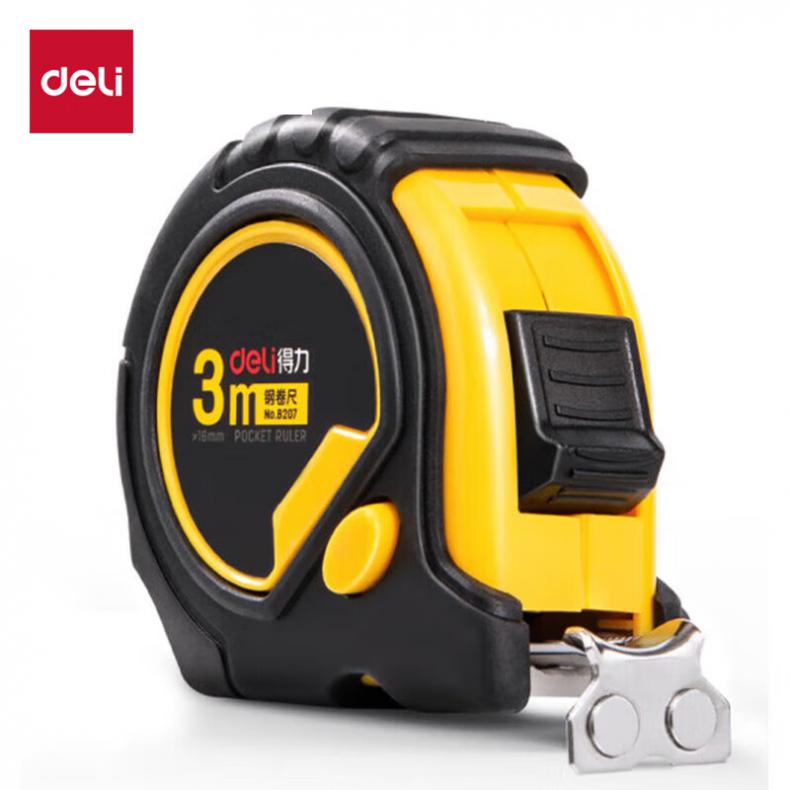 得力（deli） 8207 全包胶带锁定钢卷尺 3m （单位：把）