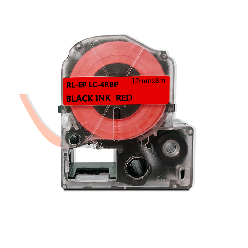 艾洁（AJ） AJ-12mm 标签色带 宽12mm*长8m（单位：个） 适用EPSON LW300/LW400/LW700/LW600P/LW1000P LK-4RBP 红底黑字