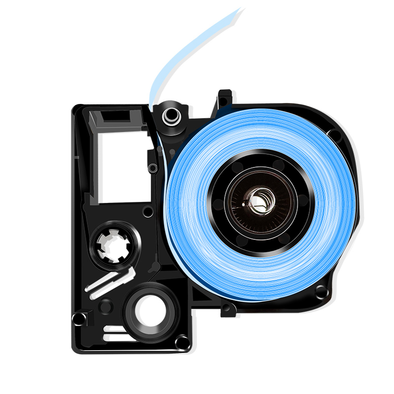 艾洁（AJ） AJ-12mm 标签色带 宽12mm*长8m（单位：个） 适用EPSON LW300/LW400/LW700/LW600P/LW1000P LK-4LBP 蓝底黑字