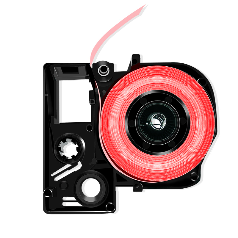 艾洁（AJ） AJ-9mm 标签色带 宽9mm*长8m（单位：个） 适用EPSON LW300/LW400/LW700/LW600P/LW1000P LK-3RBP 红底黑字