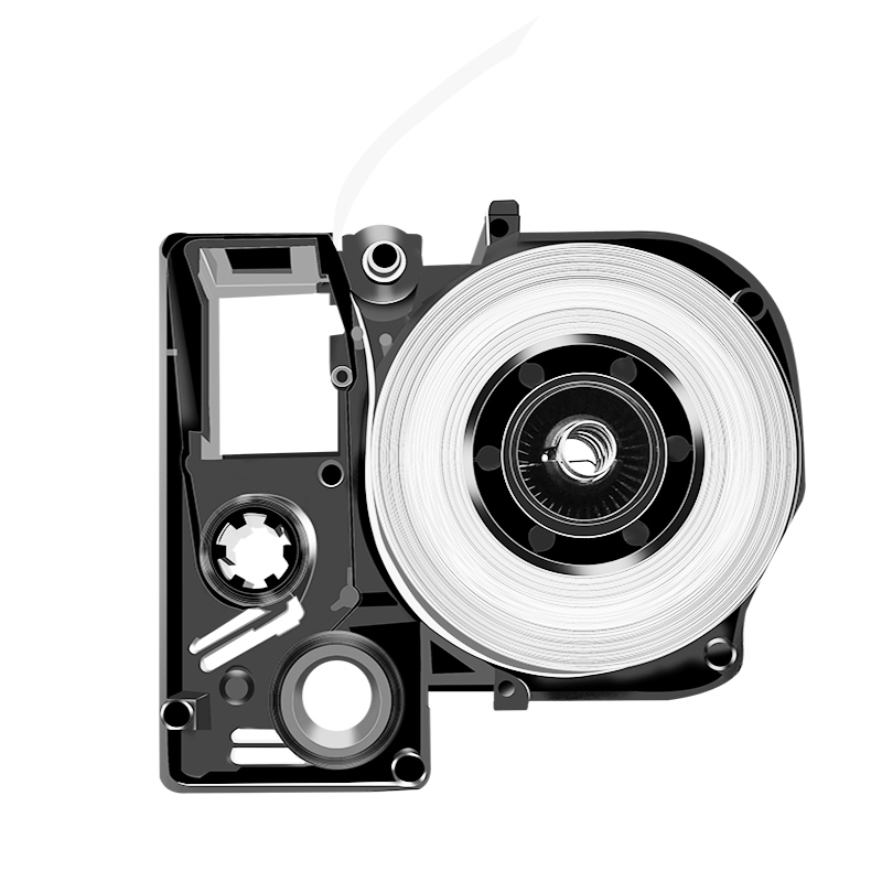 艾洁（AJ） AJ-9mm 标签色带 宽9mm*长8m（单位：个） 适用EPSON LW300/LW400/LW700/LW600P/LW1000P LK-3TBW 透明底黑字