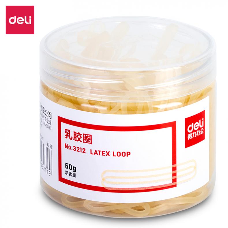 得力（deli） 3212 乳胶圈 50g/筒 （单位：筒）  微黄