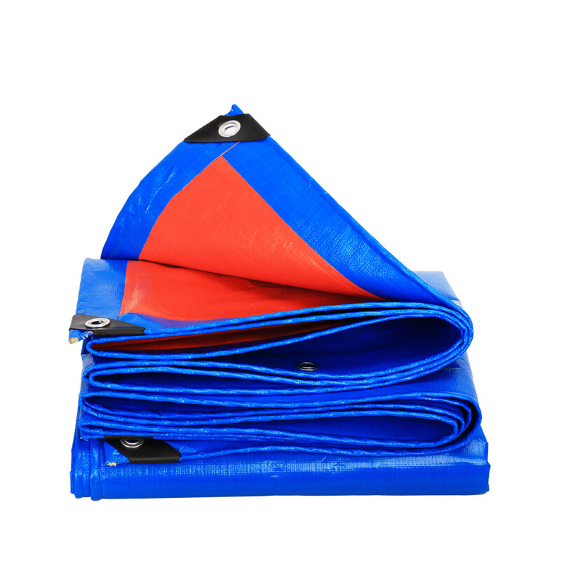 安赛瑞 12441 PE加厚防晒防雨篷布 2m*3m（单位：块） 厚0.35mm 蓝桔色