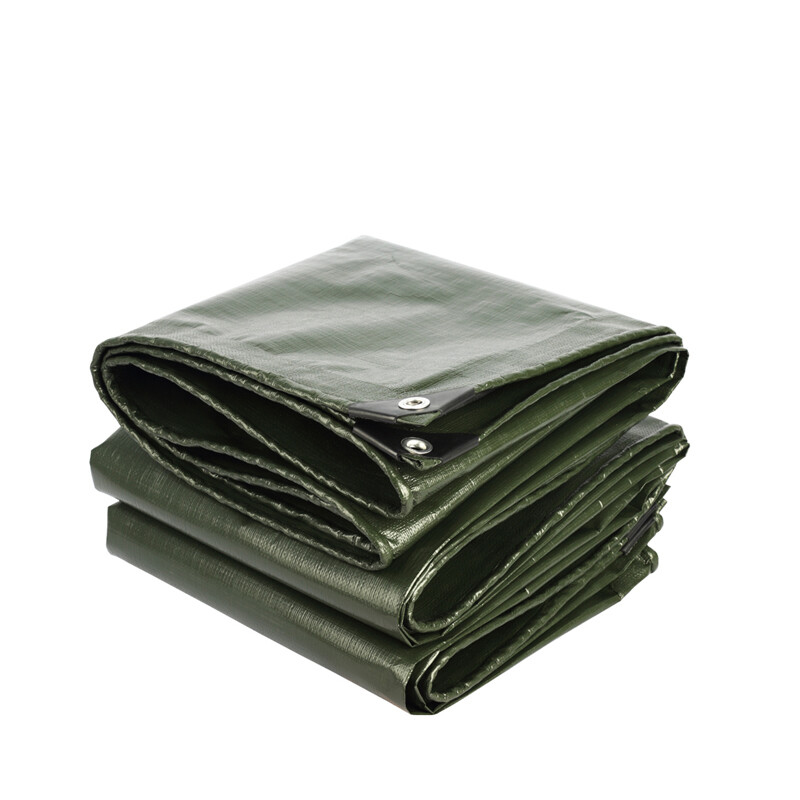 安赛瑞 12445 PE加厚防晒防雨篷布 2m*3m（单位：块） 厚0.35mm 军绿色