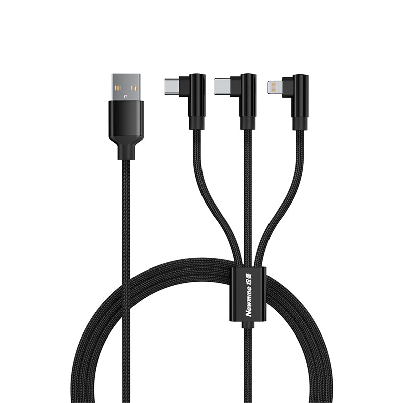 纽曼（Newsmy） XS15 苹果+安卓+Type-C三合一数据线 1.3米（单位：根） 黑色