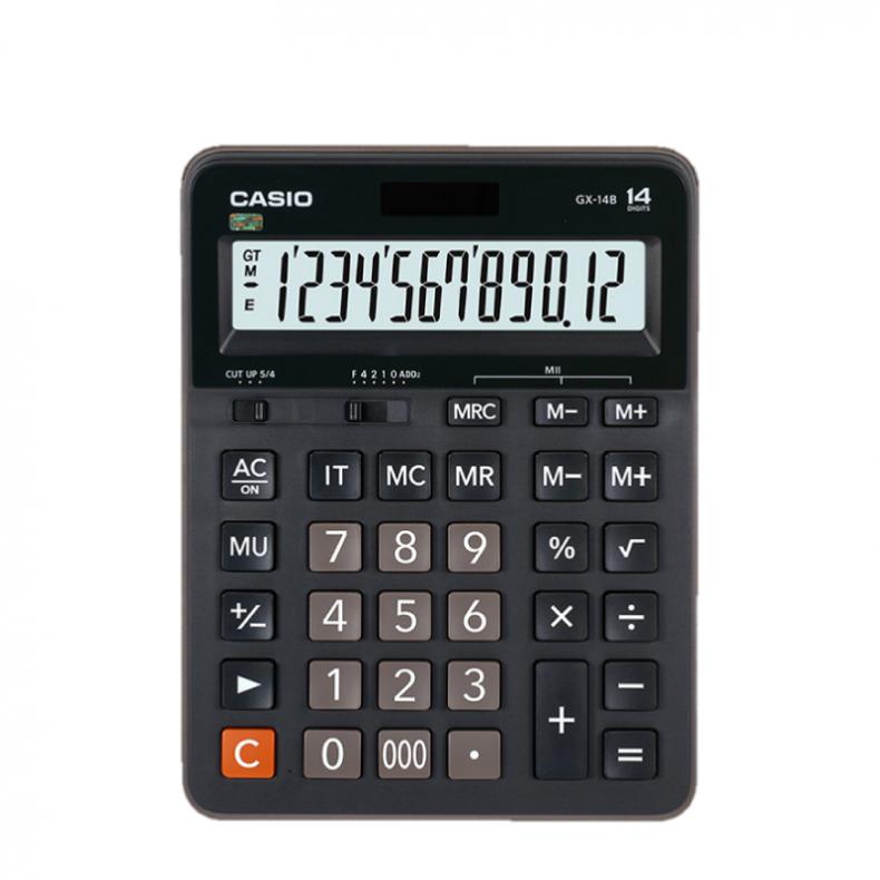 卡西欧（CASIO） GX-14B 超大型商务计算器 14位 （单位：个） 长207.5mm*宽159mm*高34.3mm 黑色