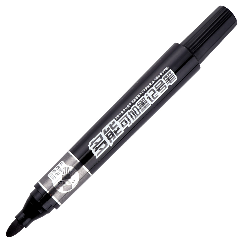 宝克（BAOKE） MP296 加墨粗头记号笔 2.0mm 12支/盒 （单位：盒）  黑色