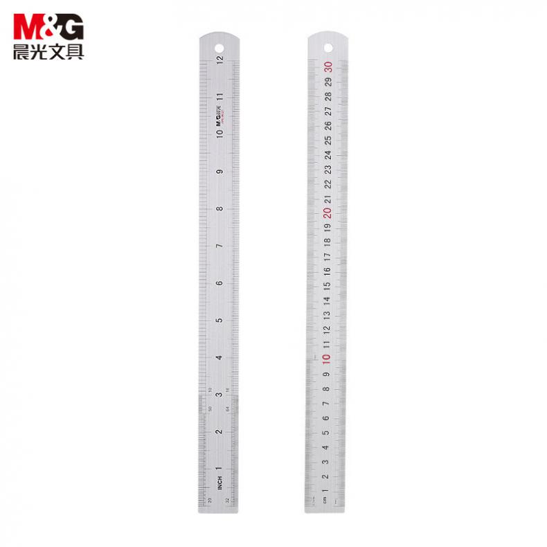 晨光（M&G） ARL96027 铝合金直尺 30cm （单位：把）  银色