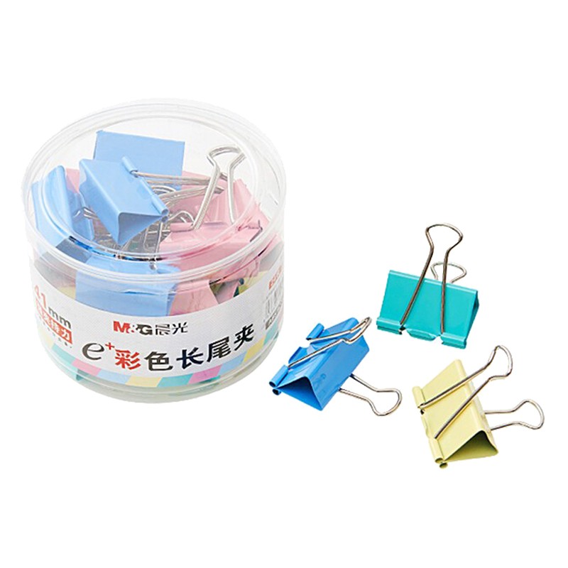 晨光（M&G） ABS92739 长尾夹 41mm 24枚/筒 （单位：筒）  彩色
