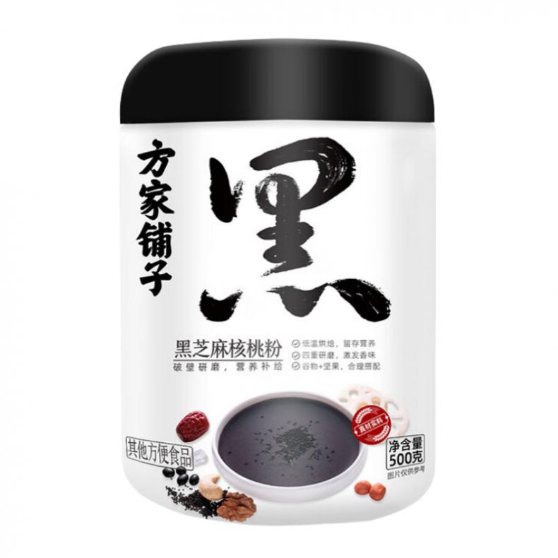 方家铺子 罐装 黑芝麻核桃粉 500g （单位：罐）  