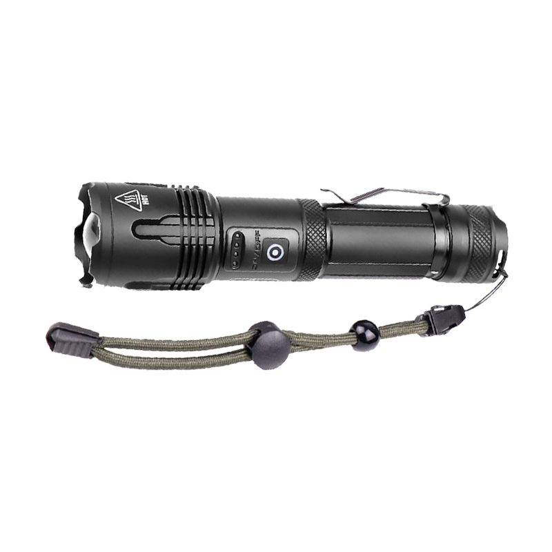 苏识 p70 铝合金强光手电筒 18650锂电池 （单位：个） 黑色