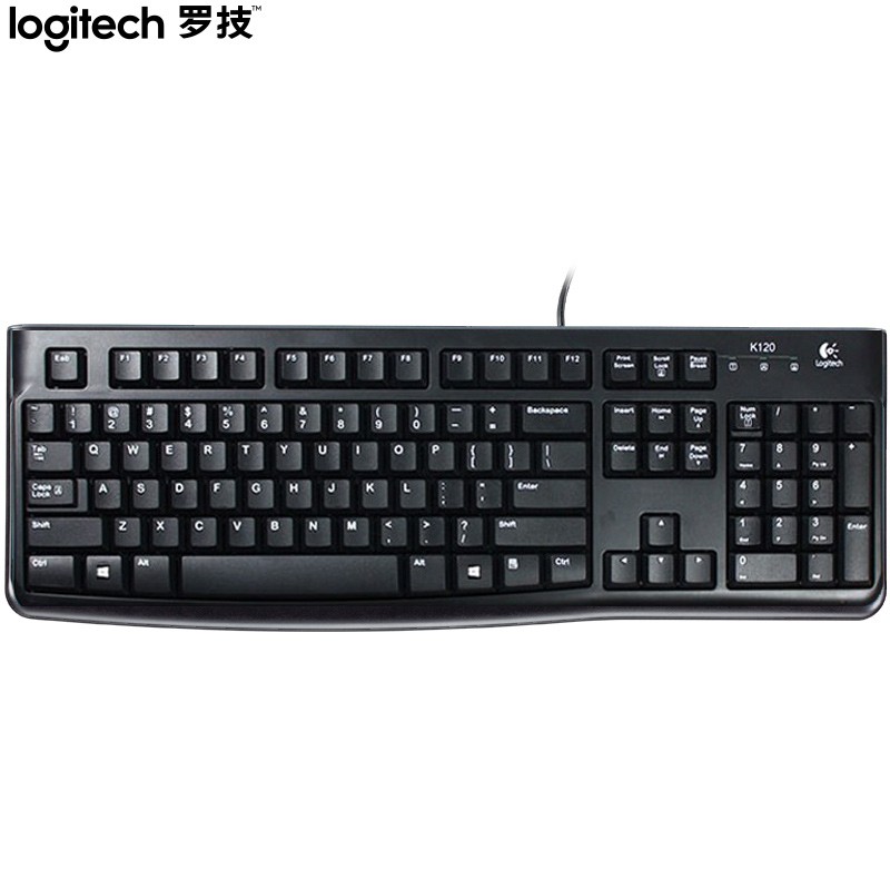 罗技（Logitech） K120 有线键盘 452mm*155mm*20mm（单位：个） USB口 黑色