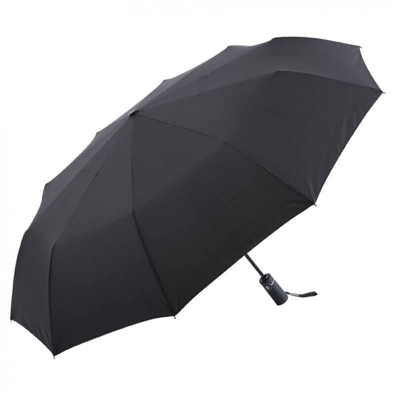 美度（MAYDU） M3351 全自动折叠三折晴雨伞超大号10骨雨伞 58.5cm*10k（单位：把） 黑色