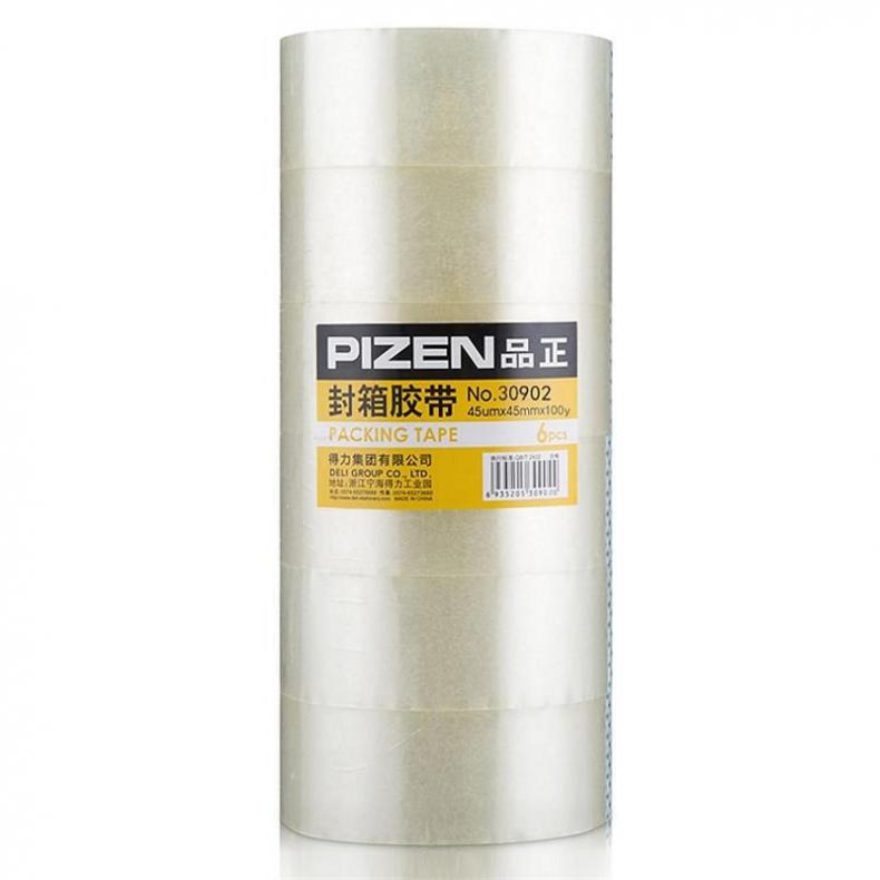 得力（deli） 30902 透明封箱胶带 45mm*100y*45um（单位：箱） 72卷/箱