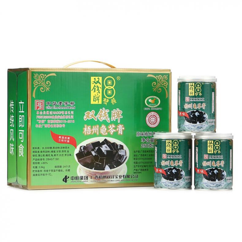 双钱 原味 龟苓膏 250g/罐 12罐/盒 （单位：盒）  