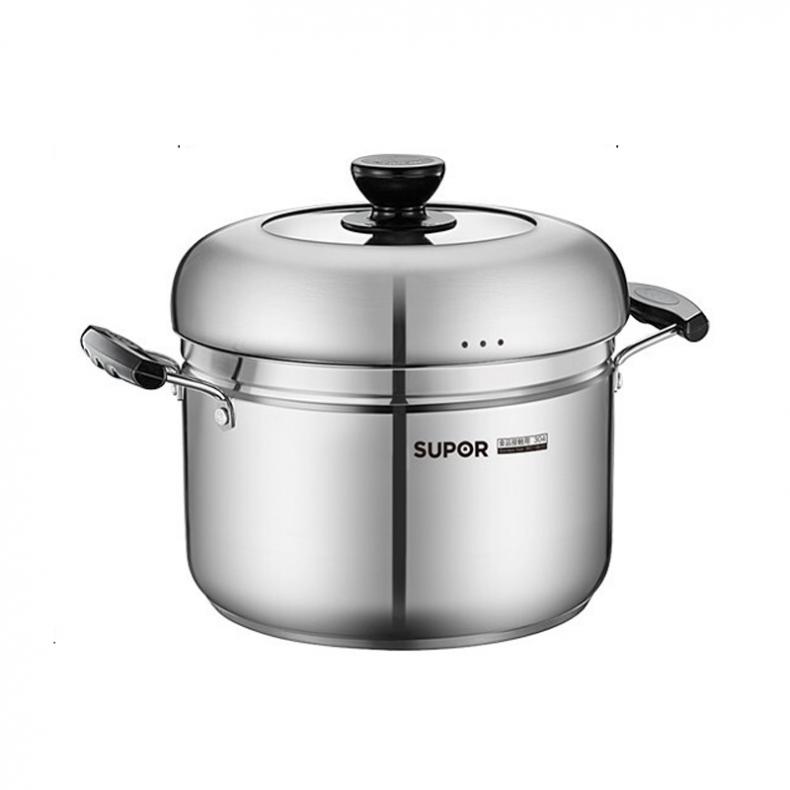 苏泊尔（SUPOR） SZ22S1 蒸滋味复底304不锈钢汤蒸多用锅 通用22cm （单位：个） 单层蒸笼 