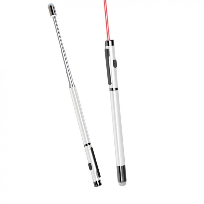 得力（deli） 3934T 可伸缩教师专用教鞭激光笔 红光 波长650nm （单位：支）  银色