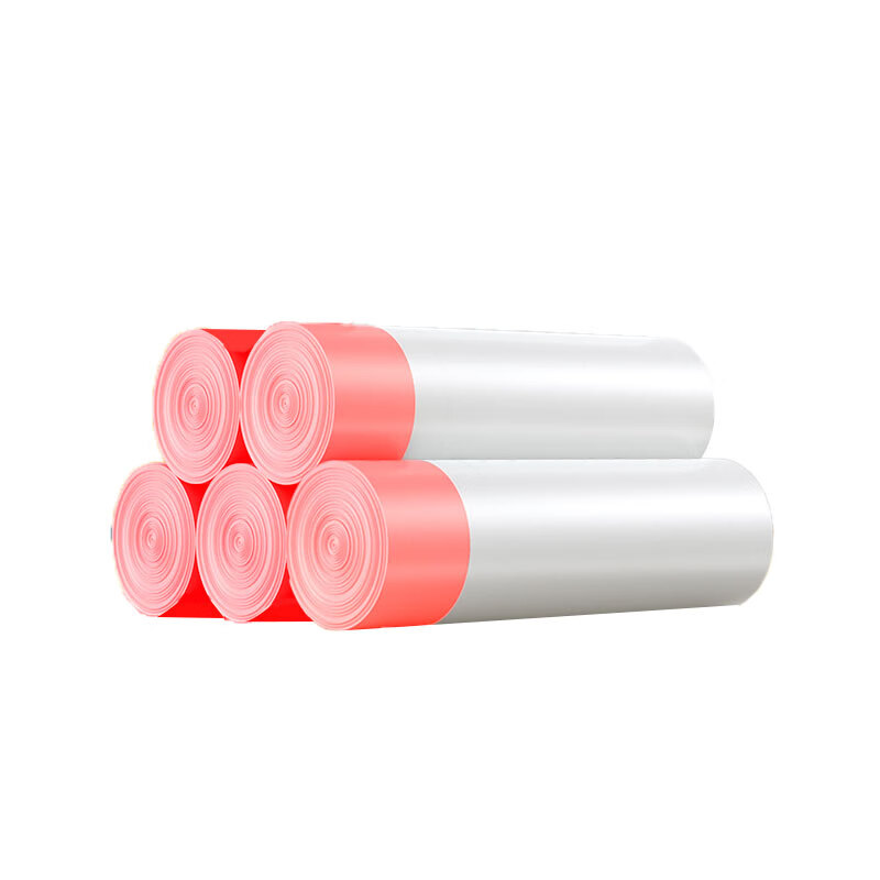 艾逸瑶选 JQ-0082 抽拉绳垃圾袋 450*500mm 15只/卷 5卷/包 （单位：包） 新老包装随机发货 