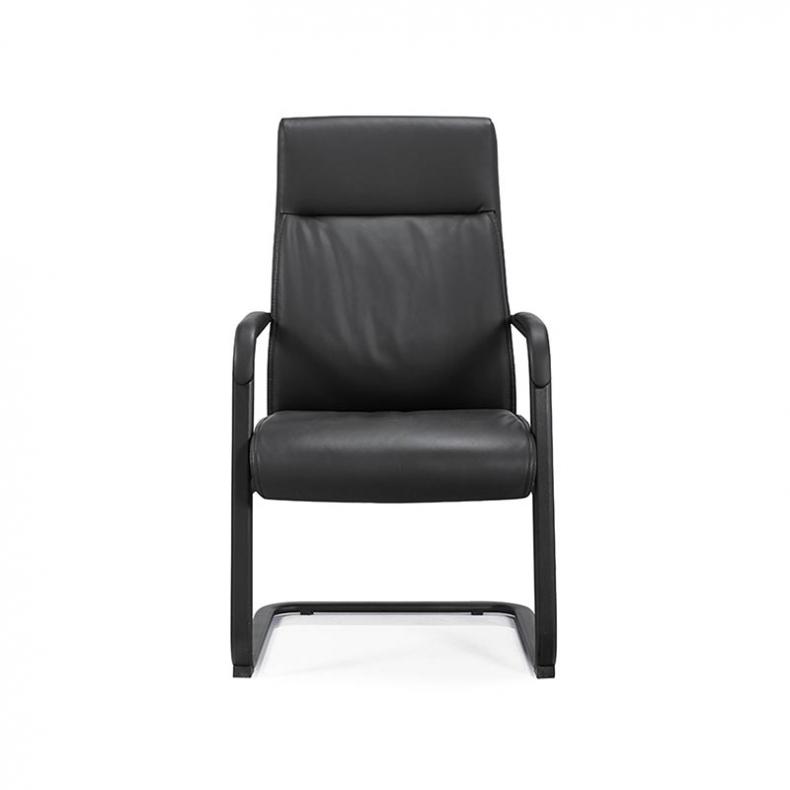悦山（YUESHAN） 西皮 弓形会议椅 570*560*1070mm（单位：张） 黑色