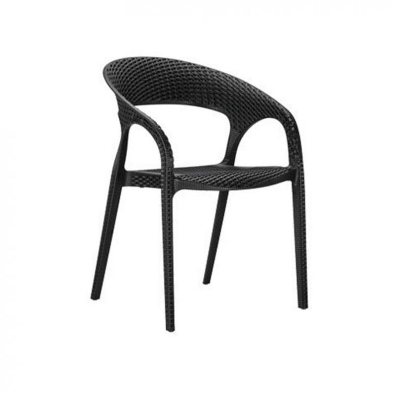 悦山（YUESHAN） 创意时尚 塑料扶手办公椅 610*620*830mm（单位：把） 黑色