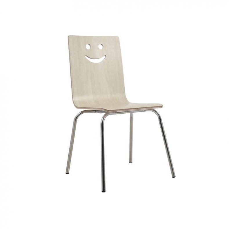 悦山 笑脸款 曲木椅 480*460*830mm（单位：把） 金橡木色